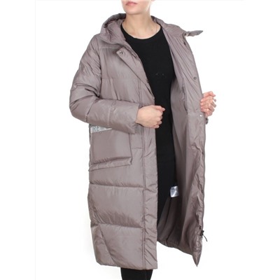 2115 LIGHT GRAY Пальто зимнее женское MELISACITI (200 гр. холлофайбера) размер 50