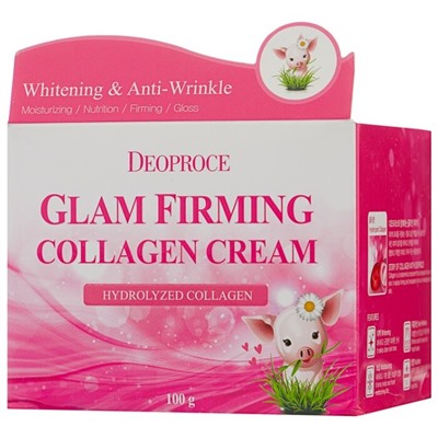 Подтягивающий крем для лица с коллагеном Moisture Glam Firming Collagen Cream, DEOPROCE 100 мл