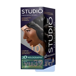 Крем-краска Studio Professional для волос цвет: 1.0 Черный, 50/50/15 мл.