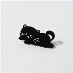 Заколка для волос GIRLY "Cat jump", black