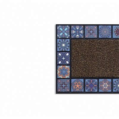 Коврик придверный MOSAIC QUADRO blue 76Х45 см