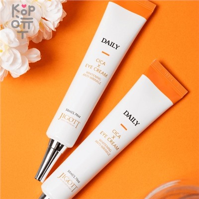 Jigott Daily Real Cica Eye Cream Ежедневный крем для век с экстрактом центеллы азиатской 50мл.,