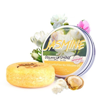 Органический твердый шампунь с ЖАСМИНОМ Fresh Plant Shampoo Bar, 60 гр.