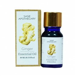 Эфирное масло Имбиря (10 мл), Ginger Essential Oil, произв. Sage Apothecary