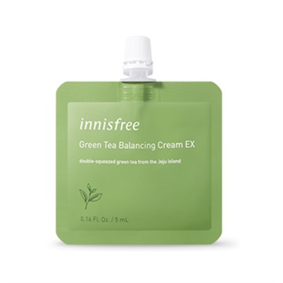 Innisfree Green tea Балансирующий крем с экстрактом зеленого чая EX - 7DAYS (5 мл)