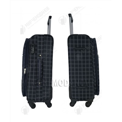 Комплект из 3-х чемоданов и 3-х бьюти-кейсов “Delerto” “Blue check”