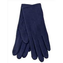 Женские перчатки из велюра, цвет синий