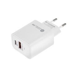 Сетевое зарядное устройство Luazon LZZ-22, USB, Type-C, 2 А, белое