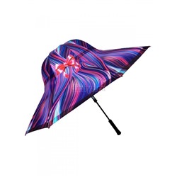 Зонт-трость шляпа женский DAIS арт.7709-12 полуавт (абстракция)