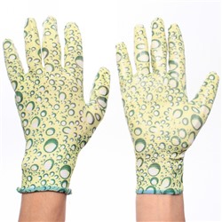 Перчатки нейлоновые "Фантазия-Росса" с резиновым  покрытием полуоблитые 8 р-р ДоброСад