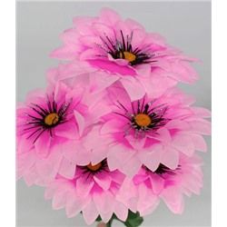 Цветы искусственные декоративные Георгины 6 цветков с блёстками 40 см