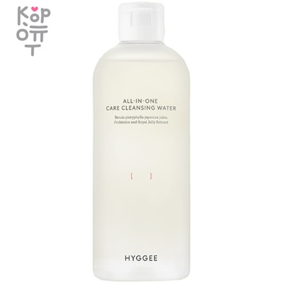 HYGGEE All-In-One Care Cleansing Water - Мягкое средство для снятия макияжа с нейтральным pH 300мл.,