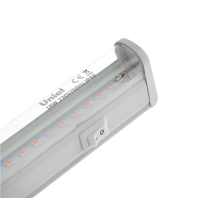 Фитосветильник светодиодный Uniel, 18 Вт, 560 мм, IP40, 230 В, спектр для рассады, с выкл.