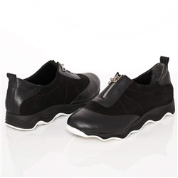 Женские кожаные кеды Shik Shoes Shik1239 Черный + замша: Под заказ