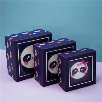 Подарочная коробка «Panda», 17*17*8