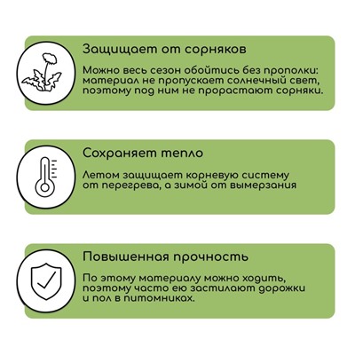 Агроткань застилочная, с разметкой, 10 × 1.6 м, плотность 100 г/м², полипропилен, Greengo, Эконом 50%