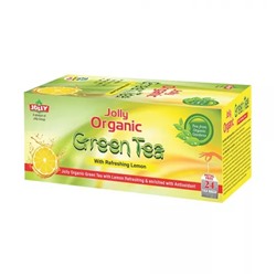 Зеленый чай с освежающим Лимоном (24 пак), Organic Green Tea With Refreshing Lemon, произв. Jolly