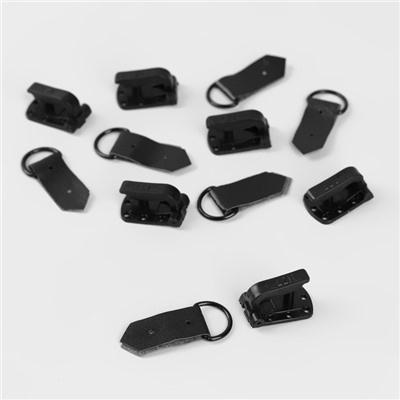 Крючки пришивные, пластиковые, для верхней одежды, 5 × 1,5 см, 6 шт, цвет чёрный