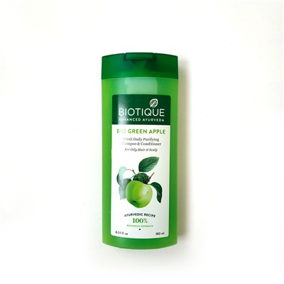 Biotique Bio Green Apple Fresh Daily Purifying Shampoo & Conditioner 180ml / Био Шампунь и Кондиционер для Восстанавления Зеленое Яблоко 180мл