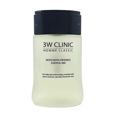 Тонер для мужской кожи лица увлажняющий HOMME CLASSIC MOISTURIZING FRESHNESS ESSENTIAL SKIN , 3W Clinic, 150 мл