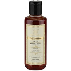Khadi Henna Tulsi Hair Cleanser Hydrate Roots 210ml / Шампунь для Увлажнения Корней Волос с Хной и Тулси 210мл