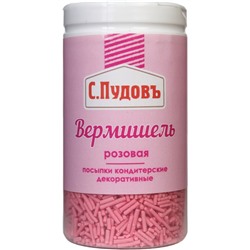 Сахарная посыпка «Вермишель розовая» С.Пудовъ, 40 г