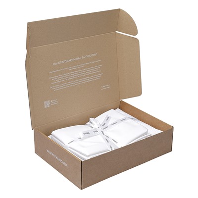 Комплект постельного белья из плотного сатина белого цвета из коллекции Essential, 150х200 см