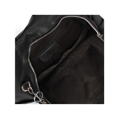 Рюкзак жен натуральная кожа GU 163-8385,  1отд,  3невш+3внут карм,  черный 243034
