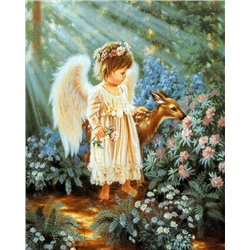 Картина по номерам 40х50 - Ангел и олененок