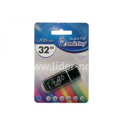 USB Flash  32GB SmartBuy Glossy черный 2.0