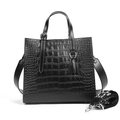Женская сумка MIRONPAN  арт. 62364 Черная со змеиными ручками