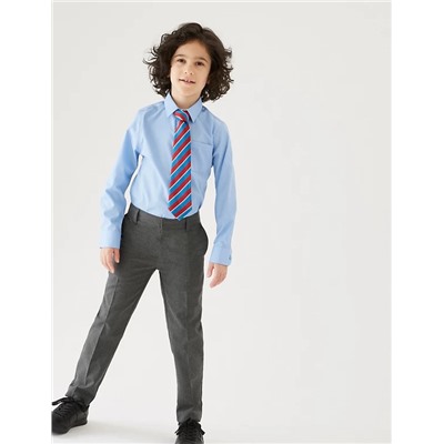 Boys' 2pk Slim Leg School Trousers (2-18 Yrs)