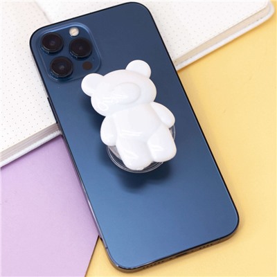 Попсокет "Glossy bear", white