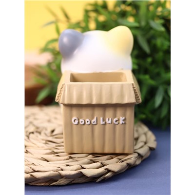 Подставка для канцелярских принадлежностей «Good luck cat», white