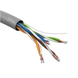 Нарушена упаковка!   Эра Кабель витая пара U/UTP 4x2x24 AWG Cat5e CCA PVC 50 м SIMPLE (12/360)