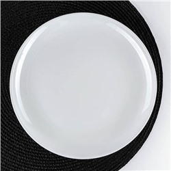 Тарелка фарфоровая обеденная с утолщённым краем Wilmax Olivia Pro, d=23 см, цвет белый