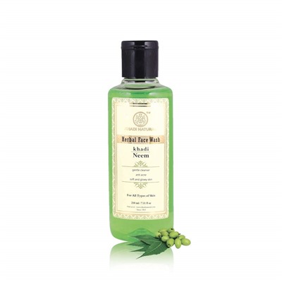 Khadi Neem Herbal Face Wash Gentle Cleanser 210ml / Гель для Нежного Очищения Лица с Нимом 210мл