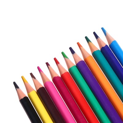 Карандаши цветные 12 цветов Funcolor пластиковые, в картонной тубе, МИКС