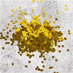 Наполнитель для шара «Конфетти шестиугольник», 4 мм, цвет золотой, 100 г