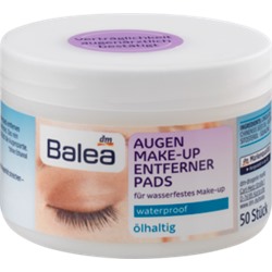 Balea (Балеа) Подушечки для снятия тонального крема для глаз с маслом, 50 шт