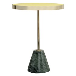 Столик кофейный Kaya, Ø40,8 см, золотистый/зеленый