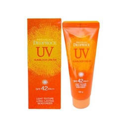 Крем солнцезащитный для лица и тела  PREMIUM UV SUNBLOCK CREAM SPF42 PA++, DEOPROCE, 100 г