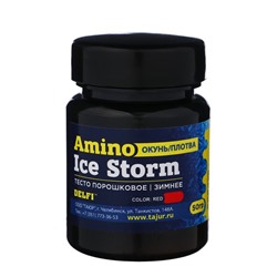 Тесто зимнее DELFI Ice Storm Amino красное, окунь/плотва, 50 г