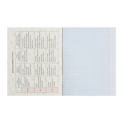 Тетрадь предметная Calligrata TOP "Анимэ", 48 листов в клетку Английский язык, со справочным материалом, обложка мелованный картон, блок офсет