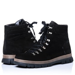 Мужские кожаные ботинки LaRose L1093 Черный Нубук: Под заказ