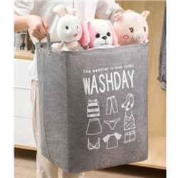 Корзина для вещей на завязках "Washday" серая