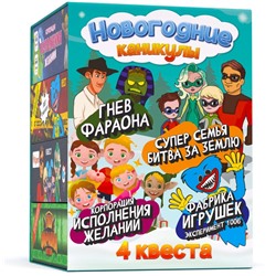 Новогодний набор квестов 4 шт "Новогодние каникулы", 7+