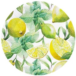 Набор бумажных тарелок «Лимоны», в т/у плёнке, 6 шт., 18 см