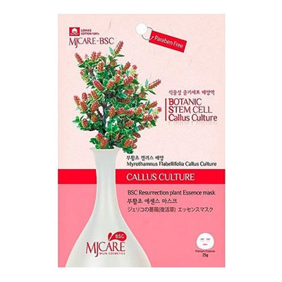 Маска тканевая Миротамнус BSC Resurrection Plant Essence Mask, MIJIN 25 мл