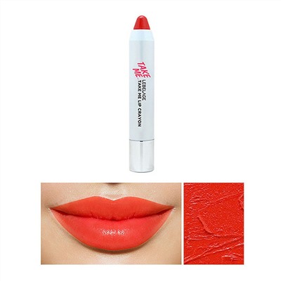 Помада-карандаш для губ Take me Lip Crayon, оттенок 07 Shining orange (сияющий оранжевый), LEBELAGE   3 г